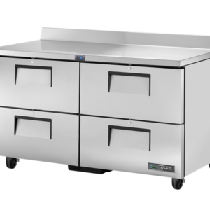 MASĂ FRIGORIFICĂ PROFESIONALĂ CU REBORD ȘI 4 SERTARE, 439L