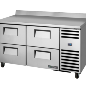 MASĂ FRIGORIFICĂ PROFESIONALĂ CU REBORD ȘI 4 SERTARE, 583L