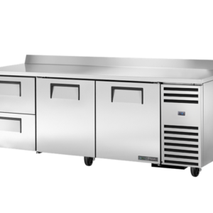 MASĂ FRIGORIFICĂ PROFESIONALĂ CU REBORD ȘI SERTARE, 875L