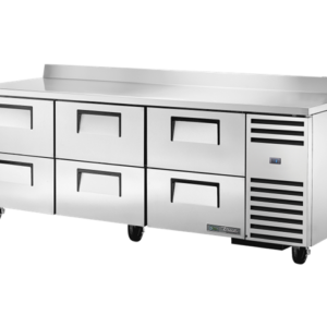 MASĂ FRIGORIFICĂ PROFESIONALĂ CU REBORD ȘI SERTARE, 875L