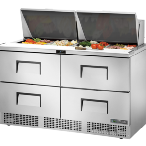 MASĂ FRIGORIFICĂ PREPARARE 623L, CU 4 SERTARE, 24 GN 1/6