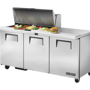 MASĂ FRIGORIFICĂ PREPARARE 3 UȘI, 538L, 18 GN 1/6