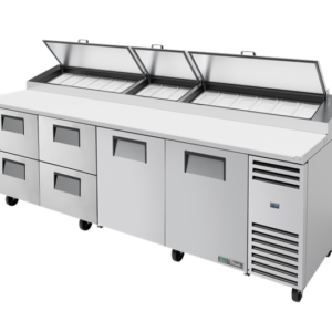 MASĂ FRIGORIFICĂ PREPARARE PIZZA 2 UȘI + 4 SERTARE, 1244L, 15 GN 1/3