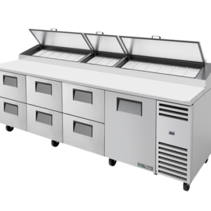 MASĂ FRIGORIFICĂ PREPARARE PIZZA 1 UȘĂ + 6 SERTARE, 1244L, 15 GN 1/3